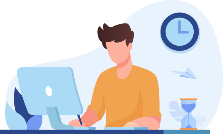 Page concept - temps de recherches pour voyage